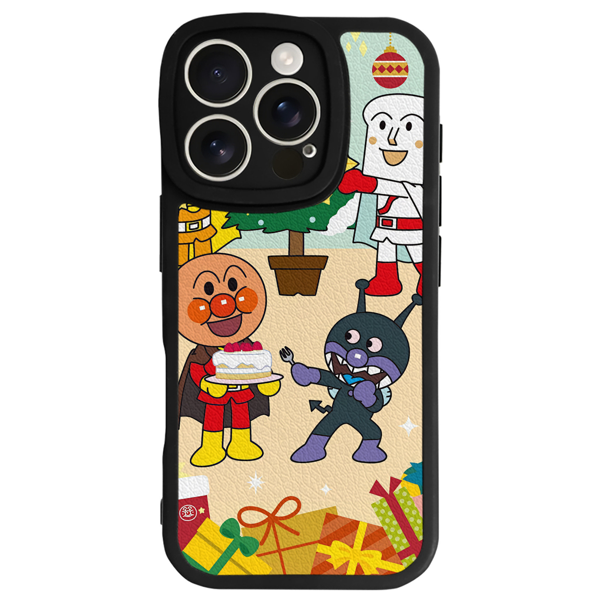 （画像用） アンパンマン Anpanman 【iPhone 16シリーズ対応】シリコンスマホケース（レザー調） 材質：シリコン
